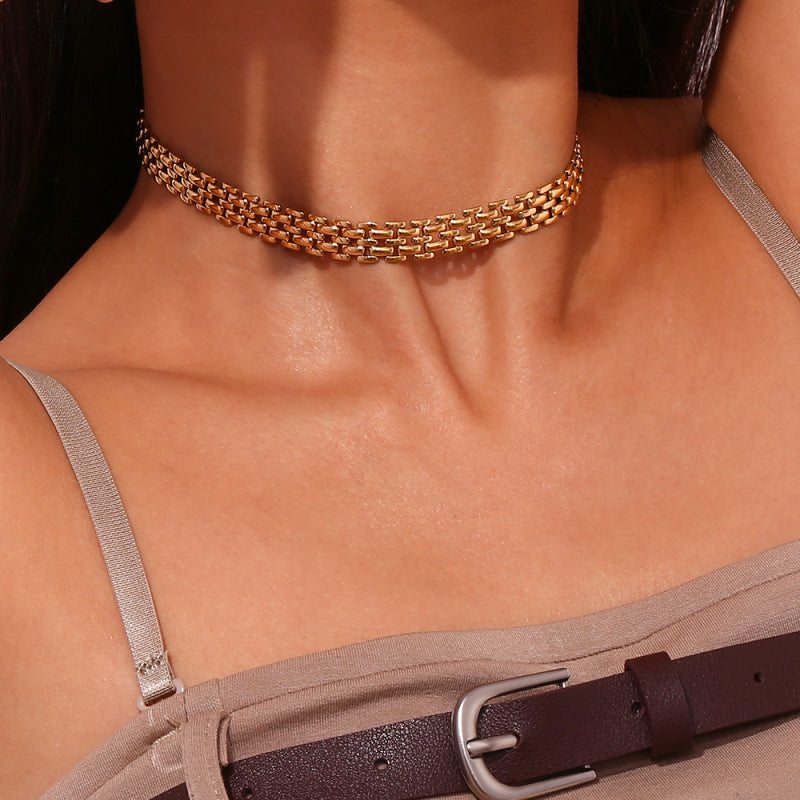 Chocker ladrillos baño en oro