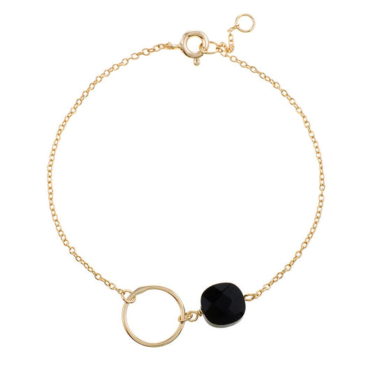 pulsera onix chapado en oro